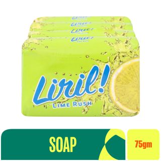 Liril Lime Rush Soap 75Gm (4 pack)