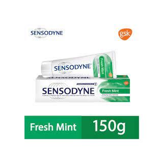 Sensodyne Toothpaste Fresh Mint, Sensitive tooth paste for daily sensitivity protection, 150 gm