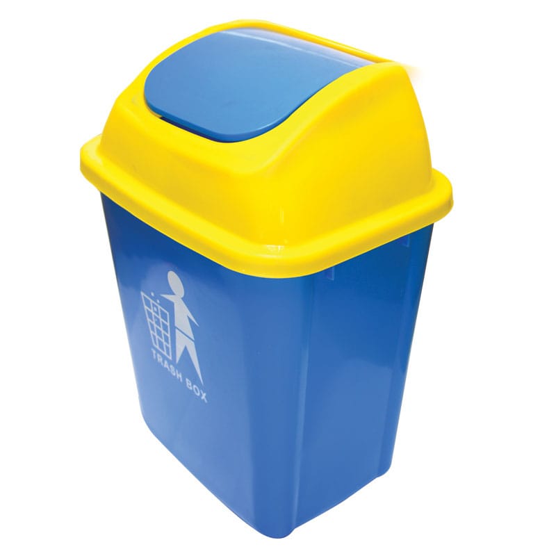 Geo Plastic Sliding Push Wastebin Trashcan Dustbin 20 Litre