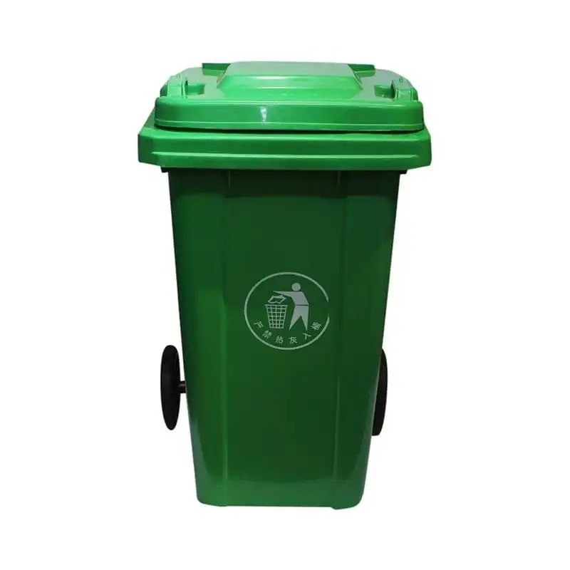 Plastic Recycling Bin Garbage Bin Large Trash Can with Wheels 120 Litre