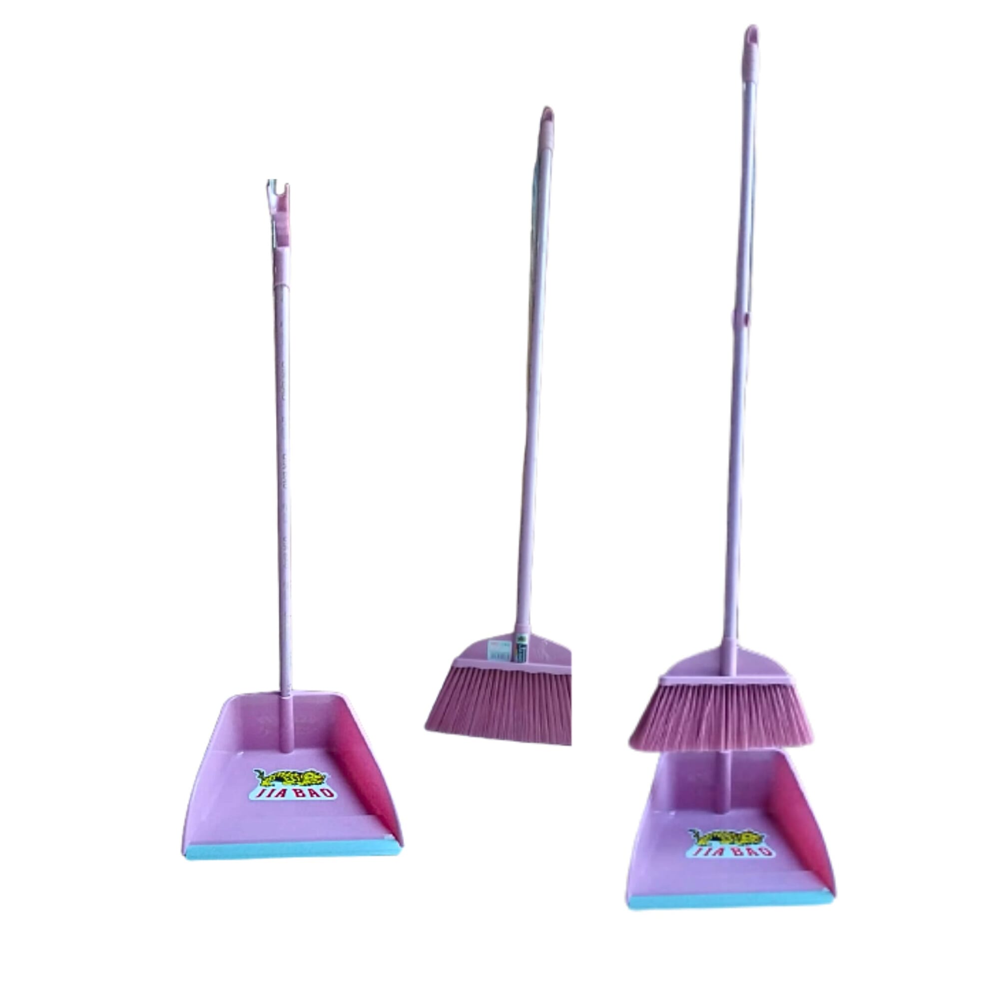 Standing Dustpan With Broom / Stand & Store Lobby Broom And Dustpan Set / Multifunction Household Cleaning Set