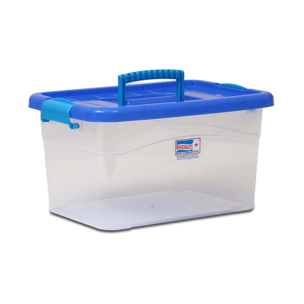 Smart Box Multipurpose Plastic Storage Container Box With Lock (Clear/Transparent) – Rectangular
