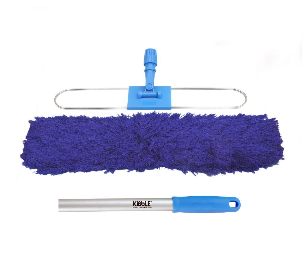 Kibble Dusty Acrylic Mop 40cm with Alumax Handle 140cm – Dry Floor Cleaning Dust Mop Hole Type