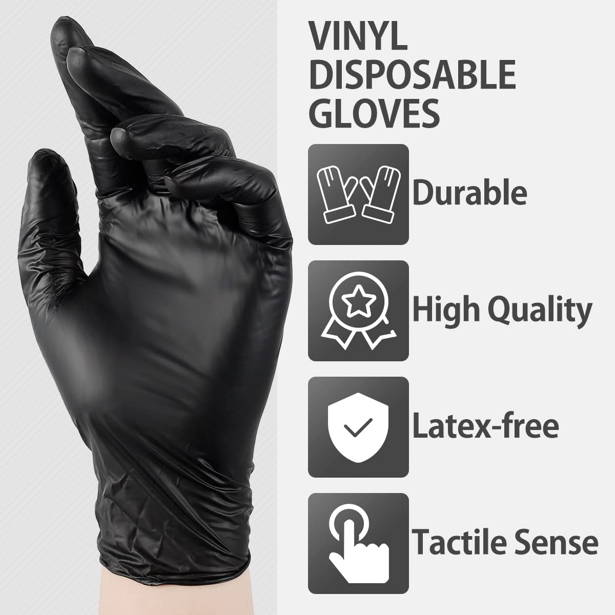Black Disposable gloves 100pc