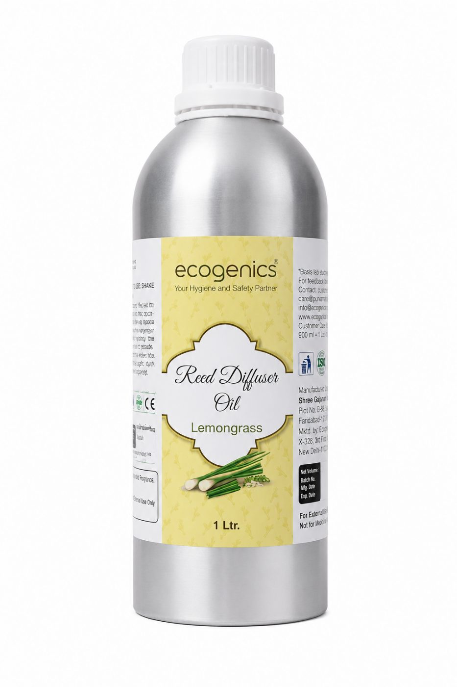 Ecogenics Lemongrass Diffuser Oil