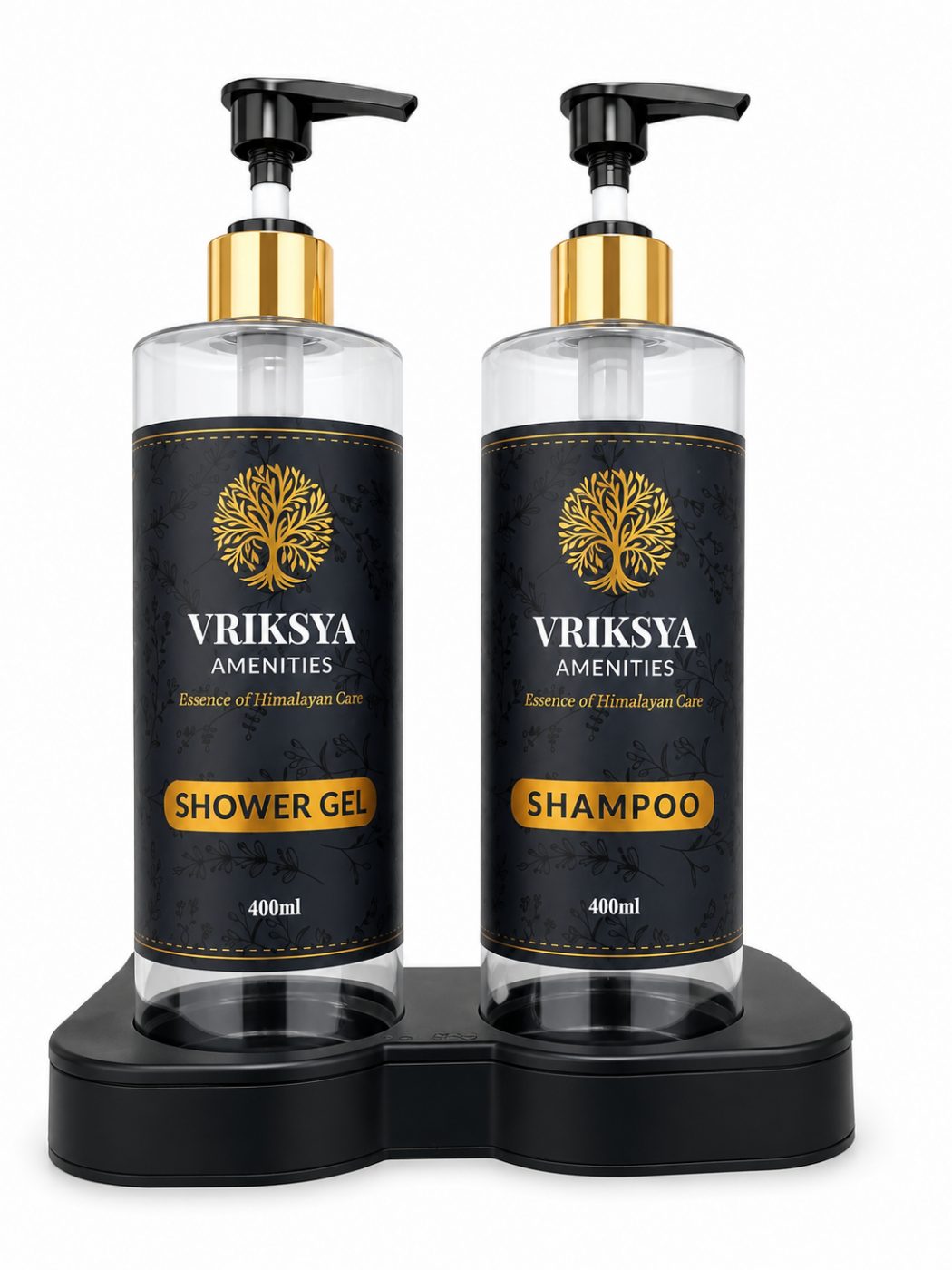 Double Soap Dispenser With Plastic Bracket 2*400 ml