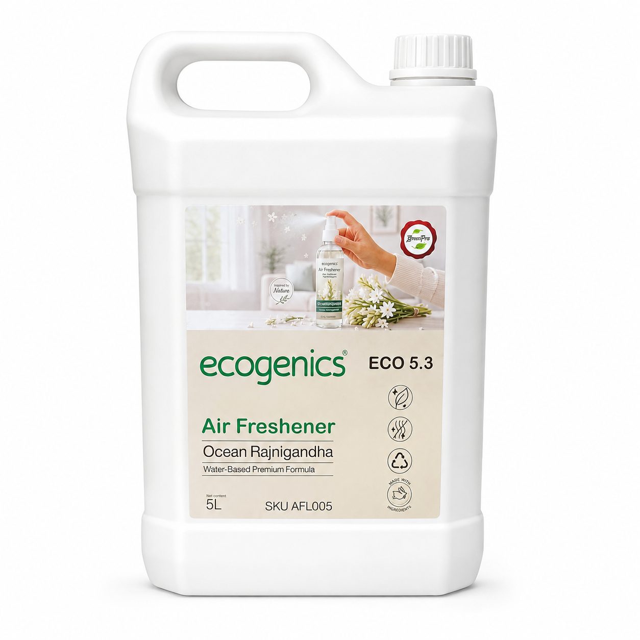 Ecogenics Air Freshener - Ocean Rajnigandha 5L