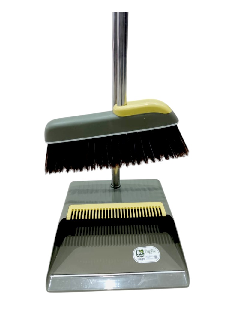 Premium Open Dust Pan Set Bio Care Dustpan, Home Cleaning Brush Broom, Dustpan Set For Floor Sweeper, Garbage Cleaning Stand Up Broom